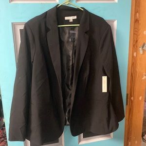 Larry Levine Blazer Suit Jacket Black Womens 18W